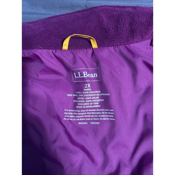 Ll Bean Sweater Vest Women’s 2XL Purple Quilted Thinsulate Outdoors Casual 0HMT1 - Picture 5 of 5
